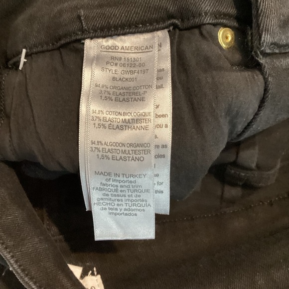 Good American Good Waist Skinny High Rise Jeans Size 2 / 26 Black - Picture 6 of 7